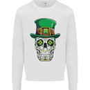 St Patricks Day of the Dead Sugar Skull Mens Sweatshirt Jumper White