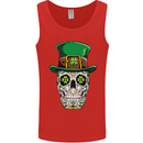 St Patricks Day of the Dead Sugar Skull Mens Vest Tank Top Red