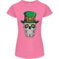 St Patricks Day of the Dead Sugar Skull Womens Petite Cut T-Shirt Azalea