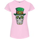 St Patricks Day of the Dead Sugar Skull Womens Petite Cut T-Shirt Light Pink