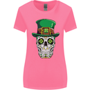 St Patricks Day of the Dead Sugar Skull Womens Wider Cut T-Shirt Azalea