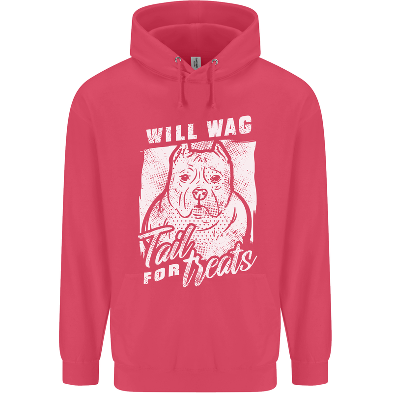 Staffordshire Terrier Wag For Treats Funny Childrens Kids Hoodie Heliconia