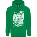 Staffordshire Terrier Wag For Treats Funny Childrens Kids Hoodie Irish Green