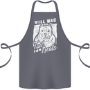 Staffordshire Terrier Wag For Treats Funny Cotton Apron 100% Organic Steel