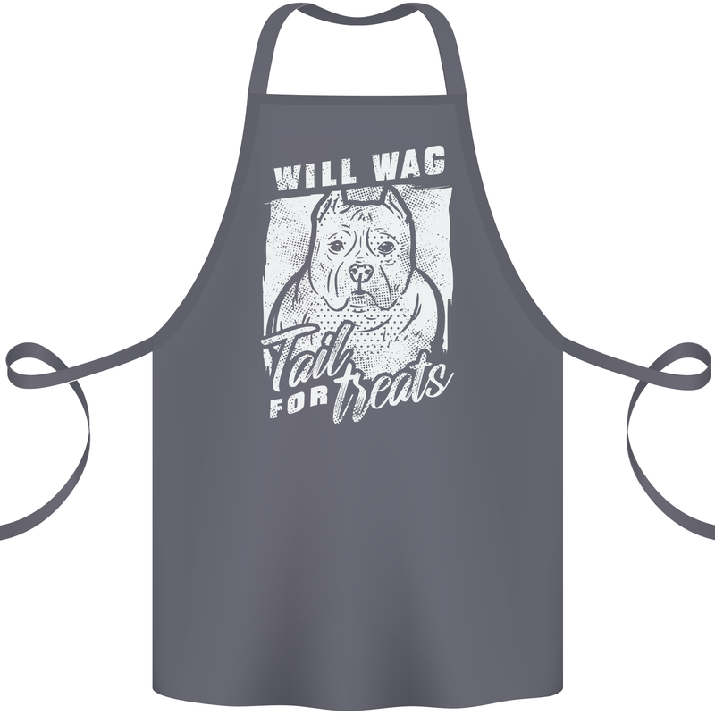 Staffordshire Terrier Wag For Treats Funny Cotton Apron 100% Organic Steel