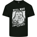 Staffordshire Terrier Wag For Treats Funny Kids T-Shirt Childrens Black