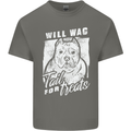 Staffordshire Terrier Wag For Treats Funny Kids T-Shirt Childrens Charcoal