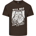 Staffordshire Terrier Wag For Treats Funny Kids T-Shirt Childrens Chocolate