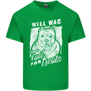 Staffordshire Terrier Wag For Treats Funny Kids T-Shirt Childrens Irish Green