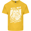Staffordshire Terrier Wag For Treats Funny Kids T-Shirt Childrens Yellow
