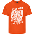 Staffordshire Terrier Wag For Treats Funny Mens Cotton T-Shirt Tee Top Orange