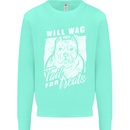 Staffordshire Terrier Wag For Treats Funny Mens Sweatshirt Jumper Peppermint