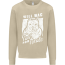 Staffordshire Terrier Wag For Treats Funny Mens Sweatshirt Jumper Sand