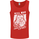 Staffordshire Terrier Wag For Treats Funny Mens Vest Tank Top Red