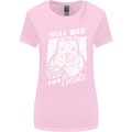 Staffordshire Terrier Wag For Treats Funny Womens Wider Cut T-Shirt Light Pink