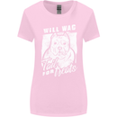 Staffordshire Terrier Wag For Treats Funny Womens Wider Cut T-Shirt Light Pink
