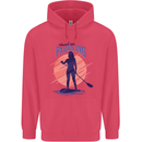 Stand Up Paddling Paddleboarding Childrens Kids Hoodie Heliconia