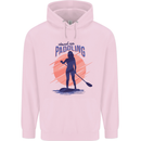 Stand Up Paddling Paddleboarding Childrens Kids Hoodie Light Pink