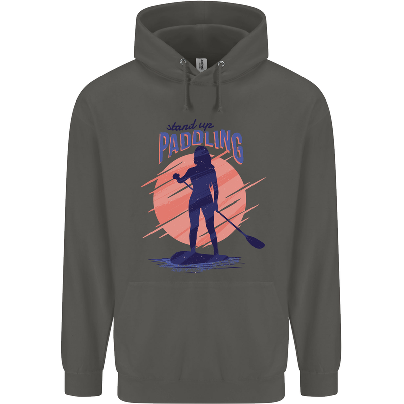Stand Up Paddling Paddleboarding Childrens Kids Hoodie Storm Grey