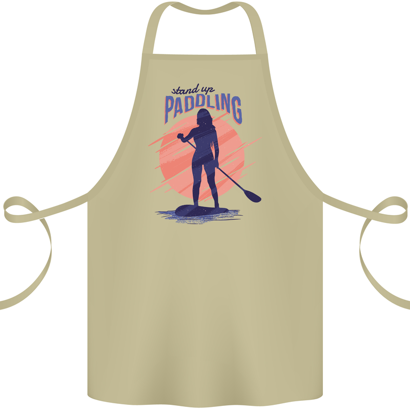 Stand Up Paddling Paddleboarding Cotton Apron 100% Organic Khaki