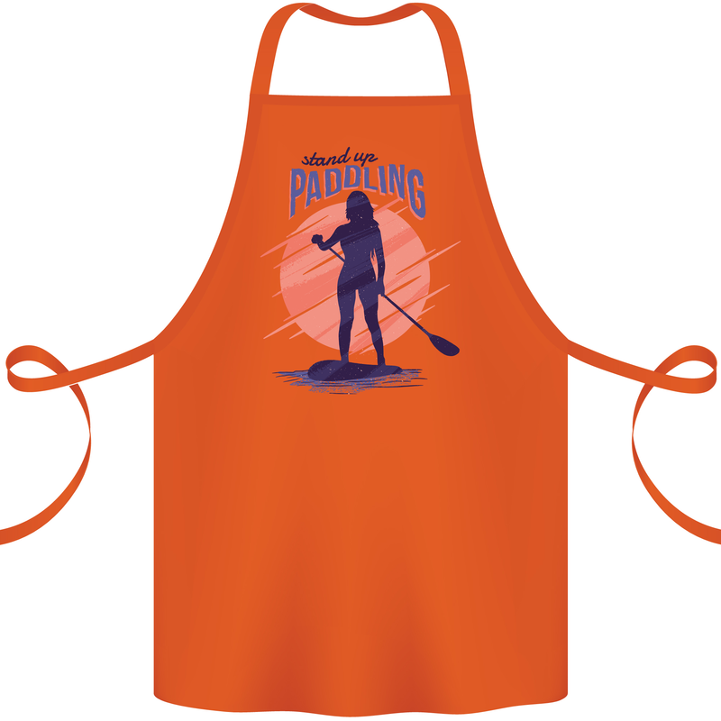 Stand Up Paddling Paddleboarding Cotton Apron 100% Organic Orange