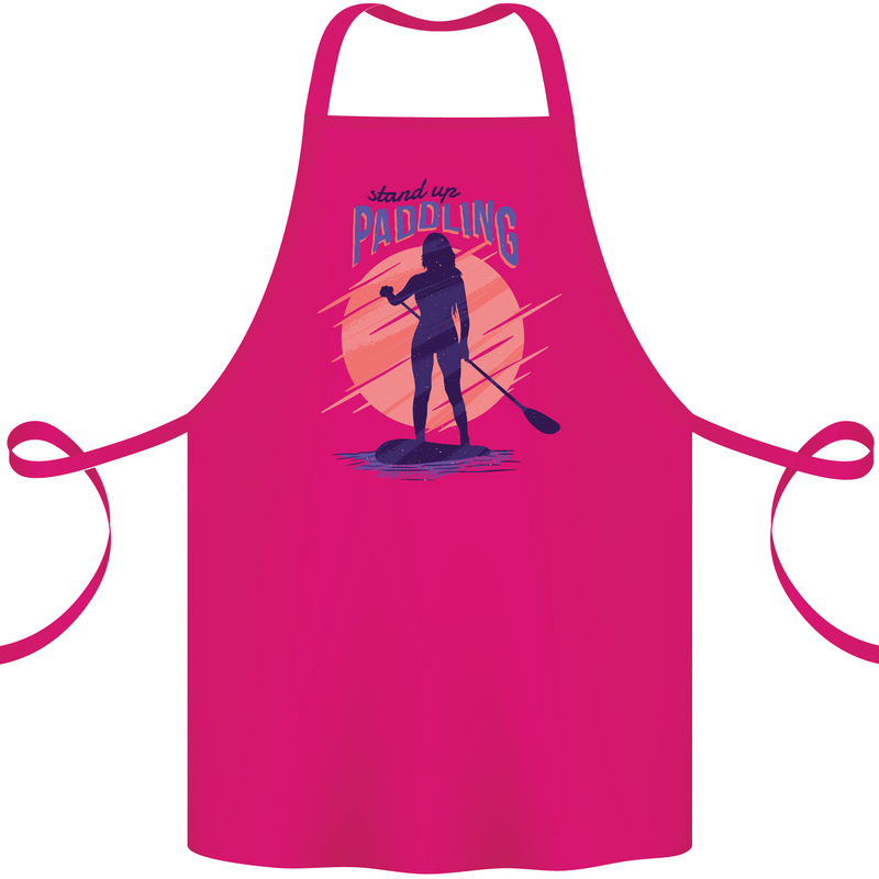 Stand Up Paddling Paddleboarding Cotton Apron 100% Organic Pink