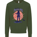 Stand Up Paddling Paddleboarding Kids Sweatshirt Jumper Forest Green