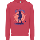 Stand Up Paddling Paddleboarding Kids Sweatshirt Jumper Heliconia