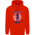 Stand Up Paddling Paddleboarding Mens 80% Cotton Hoodie Bright Red