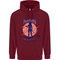 Stand Up Paddling Paddleboarding Mens 80% Cotton Hoodie Maroon