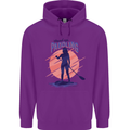 Stand Up Paddling Paddleboarding Mens 80% Cotton Hoodie Purple