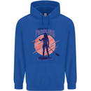 Stand Up Paddling Paddleboarding Mens 80% Cotton Hoodie Royal Blue