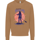 Stand Up Paddling Paddleboarding Mens Sweatshirt Jumper Caramel Latte