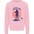 Stand Up Paddling Paddleboarding Mens Sweatshirt Jumper Light Pink