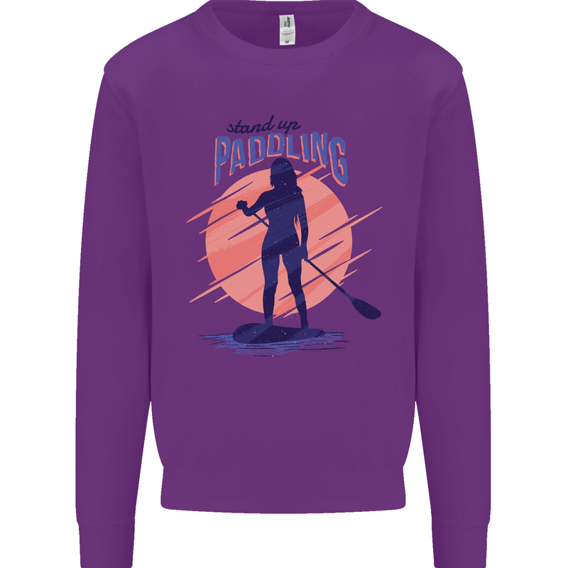 Stand Up Paddling Paddleboarding Mens Sweatshirt Jumper Purple