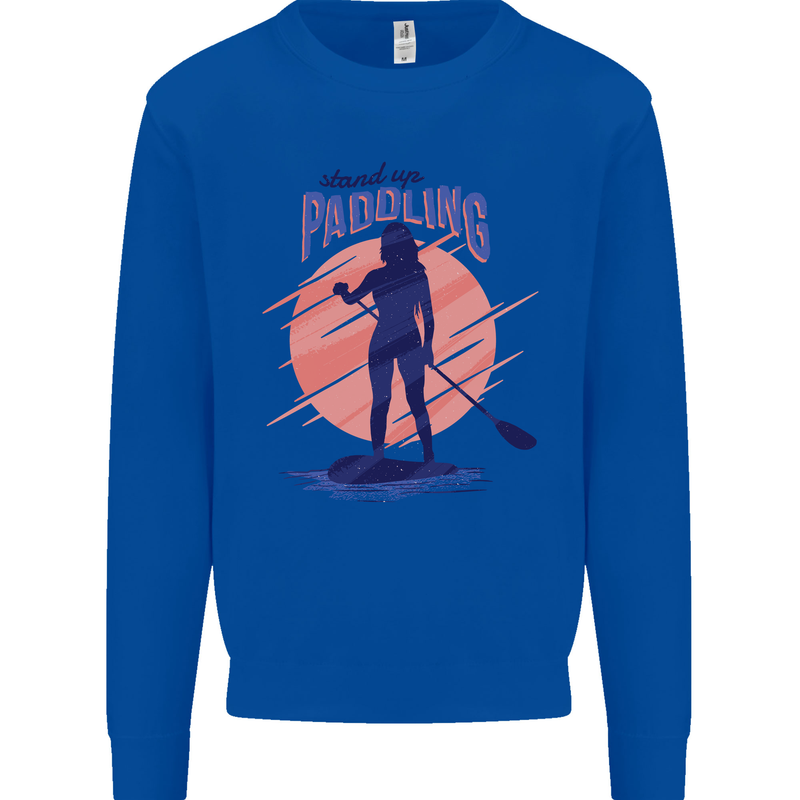 Stand Up Paddling Paddleboarding Mens Sweatshirt Jumper Royal Blue