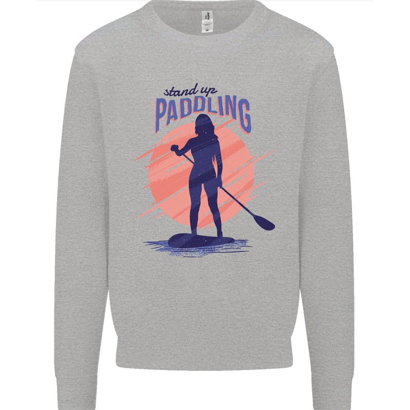 Stand Up Paddling Paddleboarding Mens Sweatshirt Jumper Sports Grey