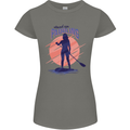 Stand Up Paddling Paddleboarding Womens Petite Cut T-Shirt Charcoal