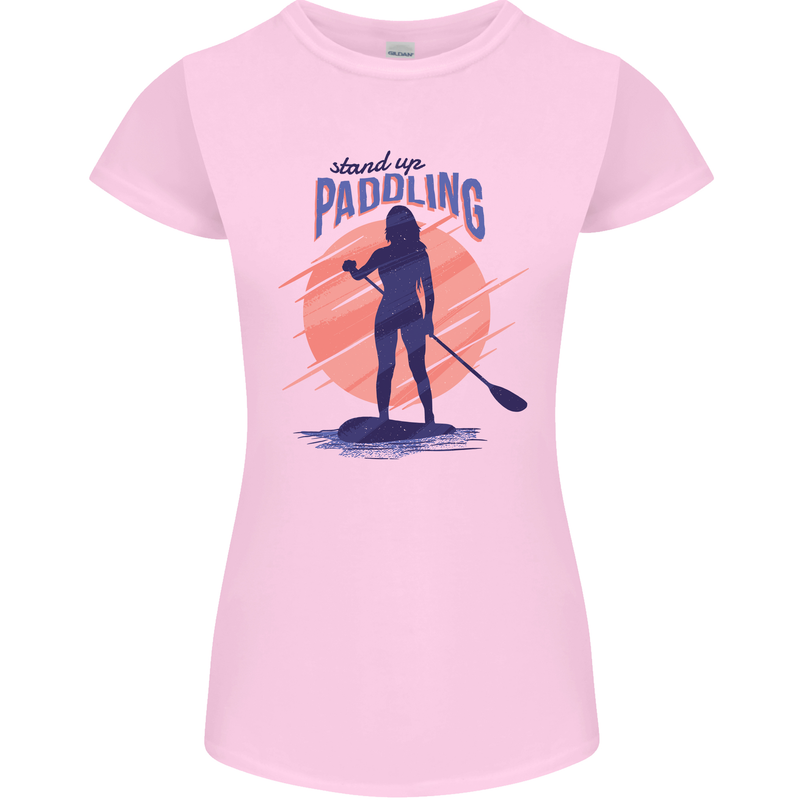 Stand Up Paddling Paddleboarding Womens Petite Cut T-Shirt Light Pink