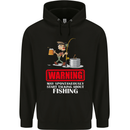 Start Talking About Fishing Funny Fisherman Mens 80% Cotton Hoodie Black