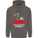 Start Talking About Fishing Funny Fisherman Mens 80% Cotton Hoodie Charcoal
