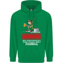 Start Talking About Fishing Funny Fisherman Mens 80% Cotton Hoodie Irish Green