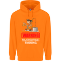 Start Talking About Fishing Funny Fisherman Mens 80% Cotton Hoodie Orange