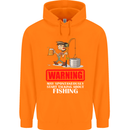 Start Talking About Fishing Funny Fisherman Mens 80% Cotton Hoodie Orange