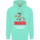 Start Talking About Fishing Funny Fisherman Mens 80% Cotton Hoodie Peppermint