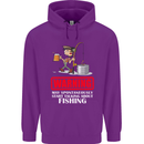 Start Talking About Fishing Funny Fisherman Mens 80% Cotton Hoodie Purple