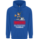 Start Talking About Fishing Funny Fisherman Mens 80% Cotton Hoodie Royal Blue