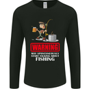 Start Talking About Fishing Funny Fisherman Mens Long Sleeve T-Shirt Black