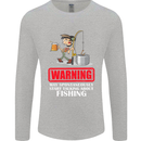Start Talking About Fishing Funny Fisherman Mens Long Sleeve T-Shirt Sports Grey