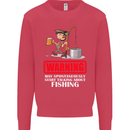 Start Talking About Fishing Funny Fisherman Mens Sweatshirt Jumper Heliconia